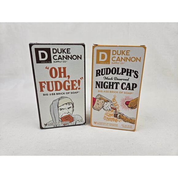 Duke Cannon Soap "OH FUDGE" & Duke Cannon Rudolph's Night Cap - Picture 1 of 2